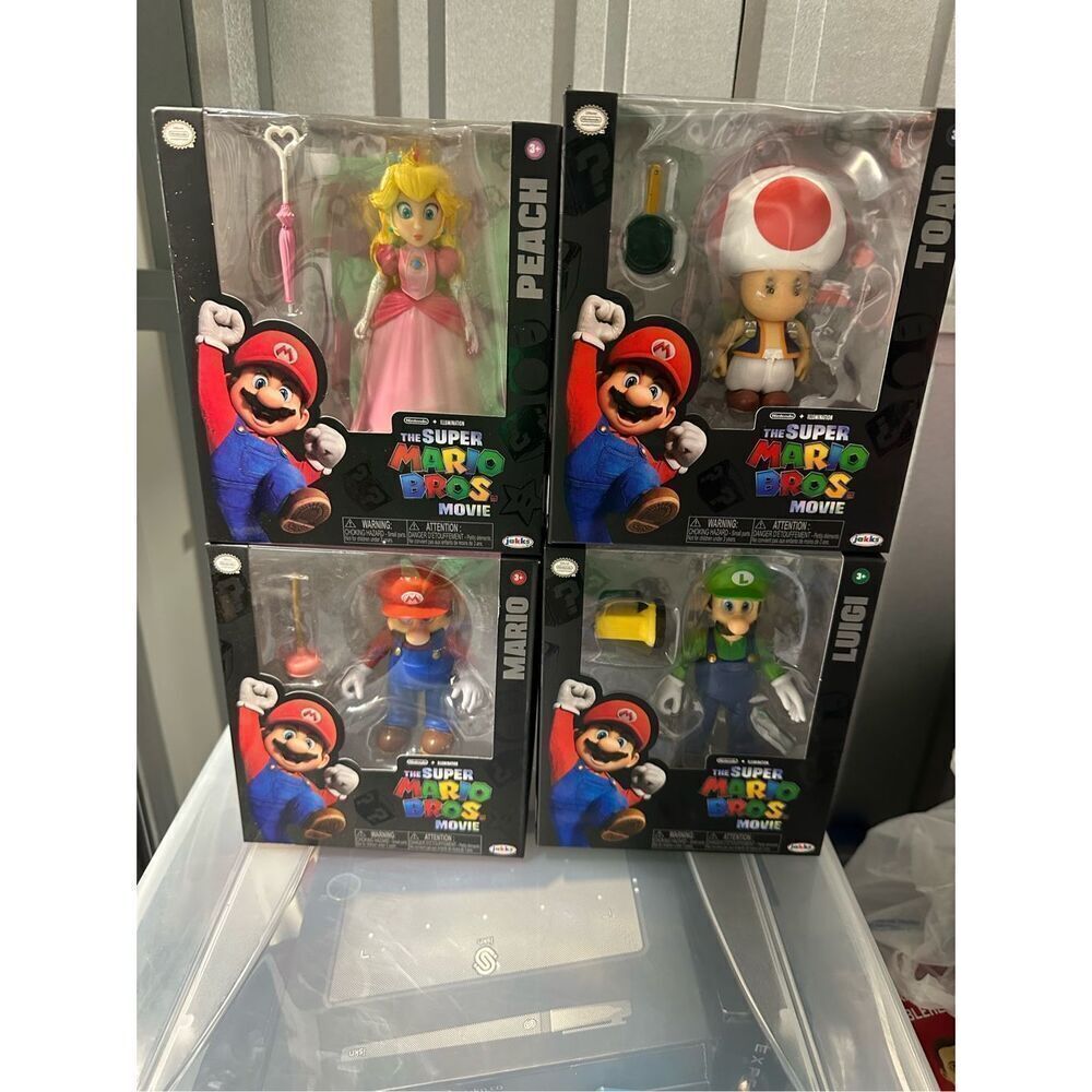 2023 Super Mario Bros Movie Full Set Action Figures Jakks Pacific Nintendo NIB